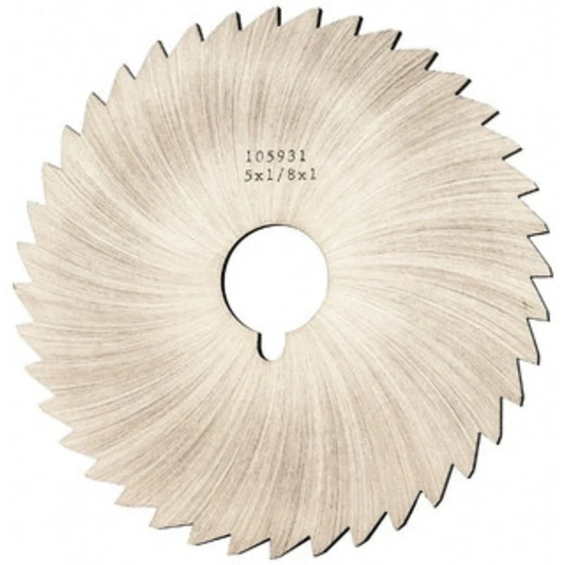 Made in USA 5 x 1/8, 1 Arbor, 40-Tooth High Speed Steel Slitting & Slotting Saw Uncoated, RH Cut, Straight Teeth, Con...